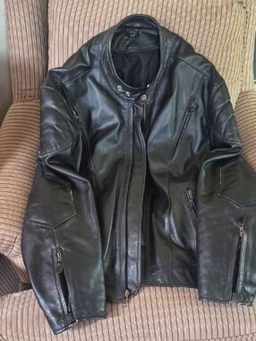 Black Leather Women's Jacket - Classic Biker Style